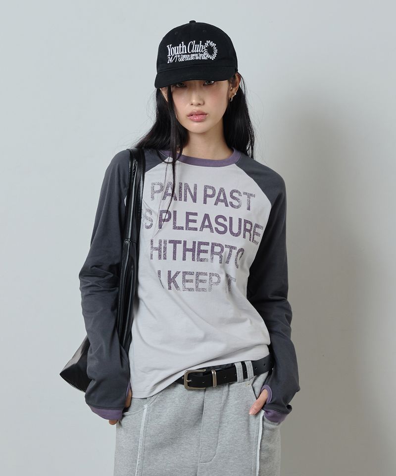 ODDSTUDIO（オッドスタジオ）の「Pain Past Raglan Fingerhole Long Sleeve - GRAY（Tops）」