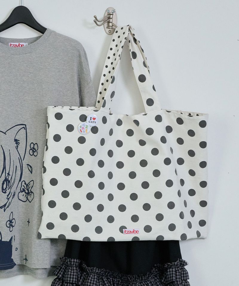 CAT GIRL DOT REVERSIBLE BAG