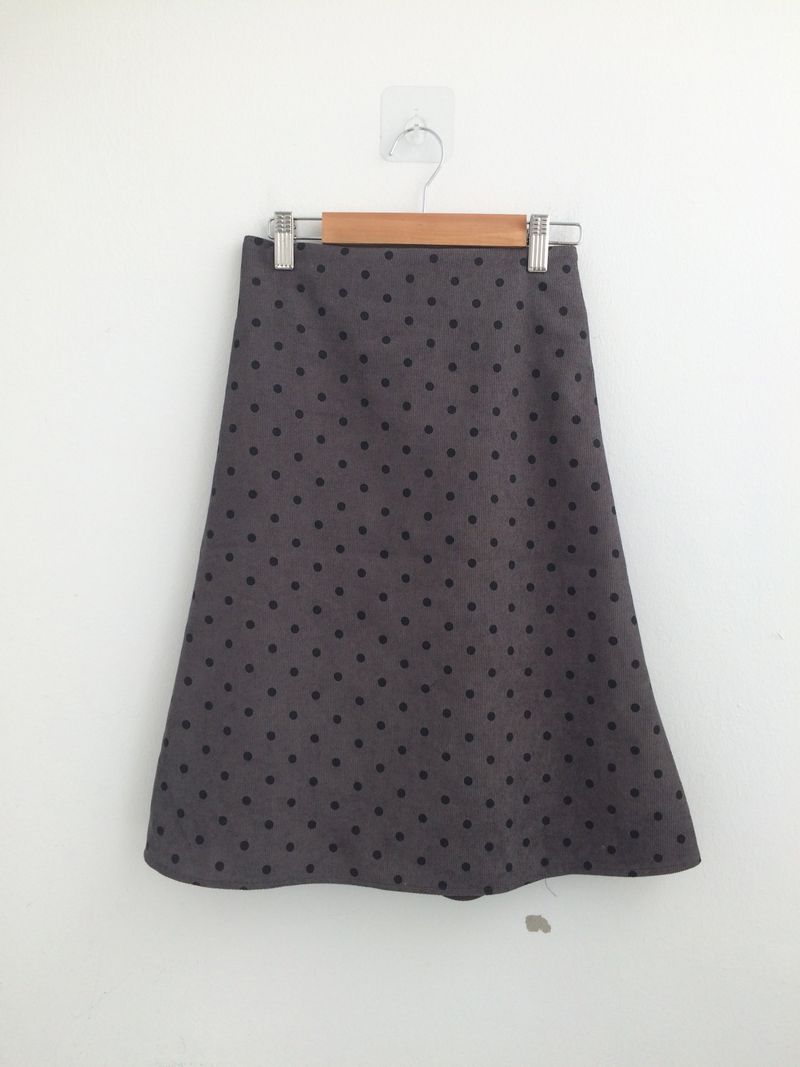 dot corduroy skirt