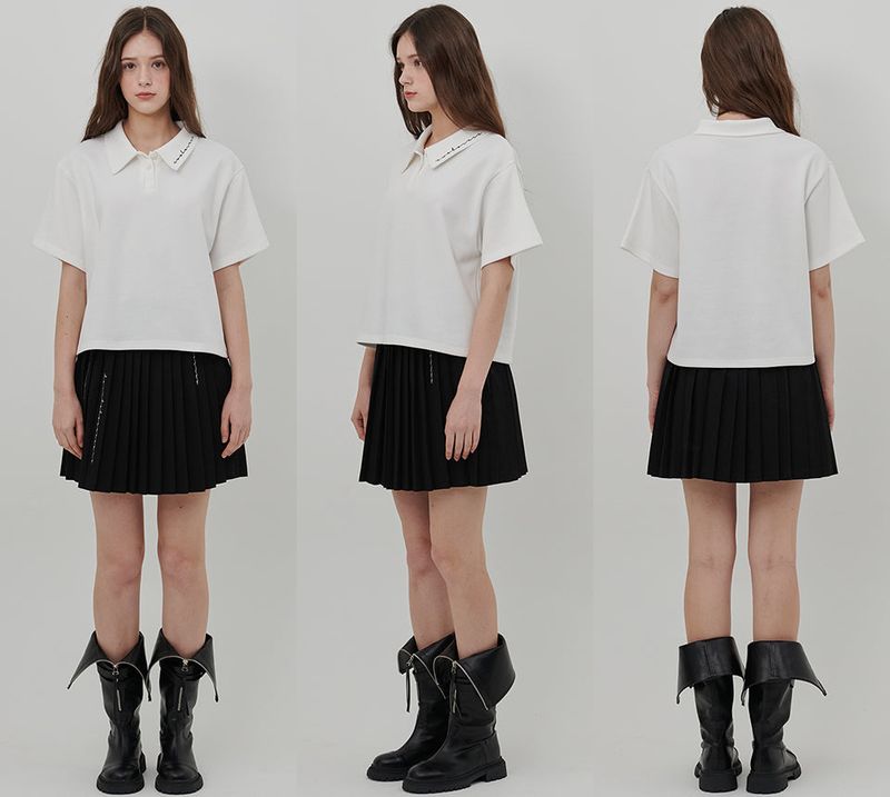 LOGO PIQUET POLO SHIRT [WHITE]