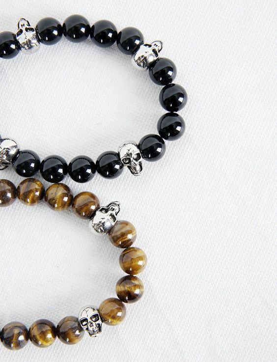 No.0138 skull bead bracelet