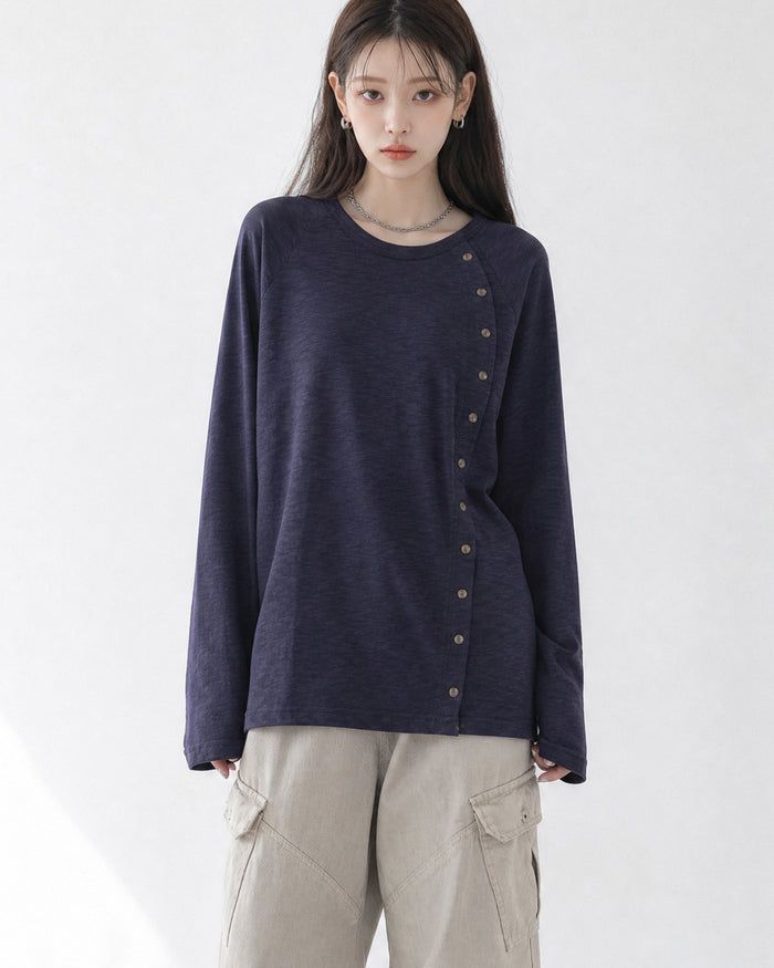 (UNISEX) Full Button Long Sleeve