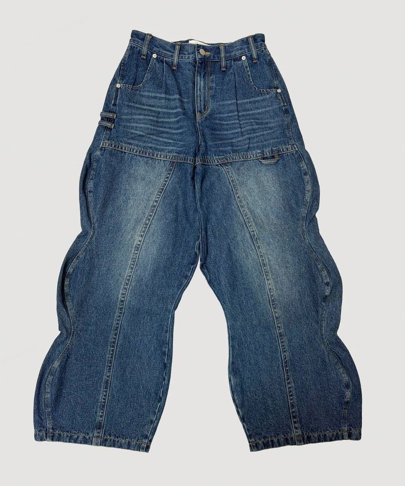 WAVE DENIM PANTS