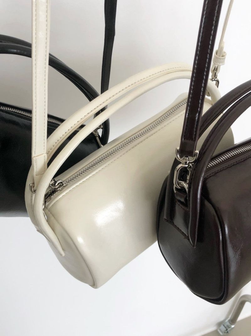 Glossy double handle bag