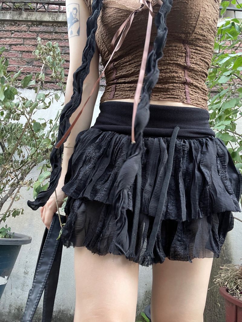 Kuro Wave Kangkang Skirt