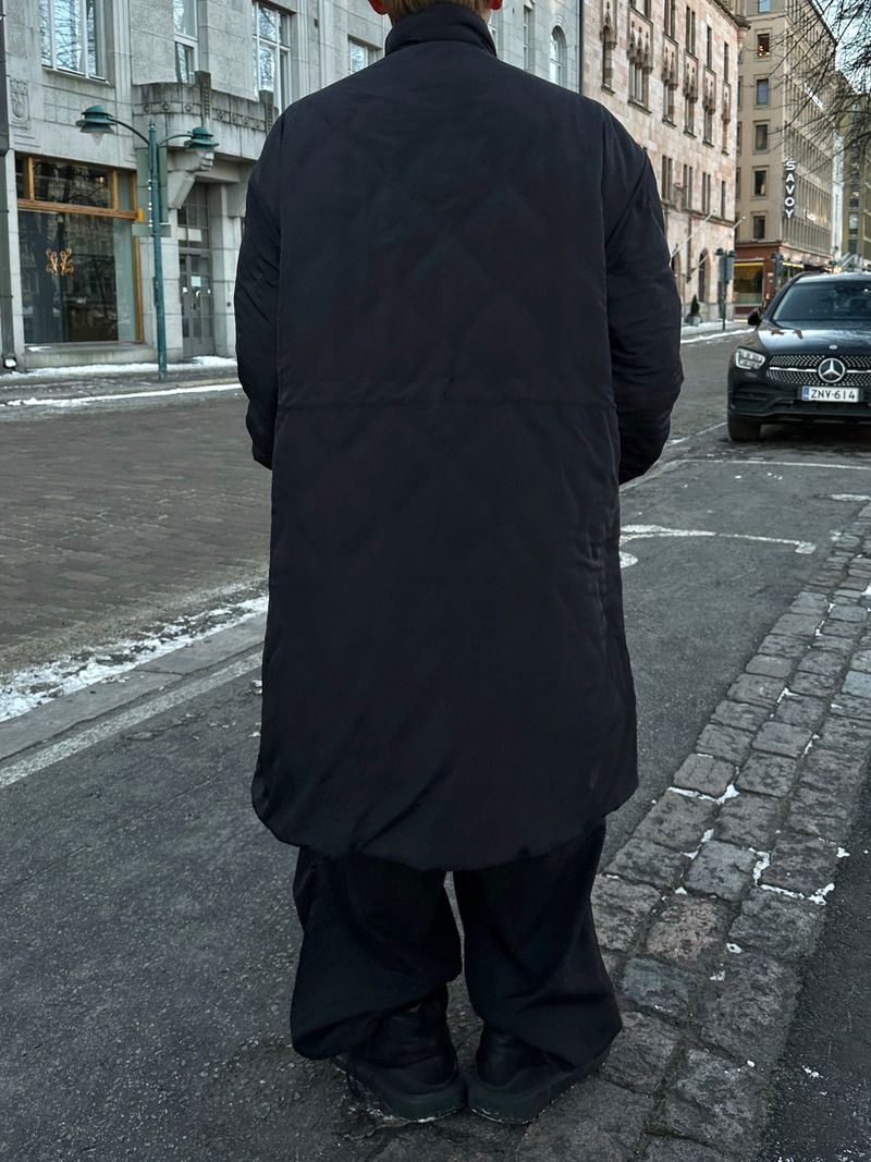 Chrome Reversible Quilted Long Parka 2C