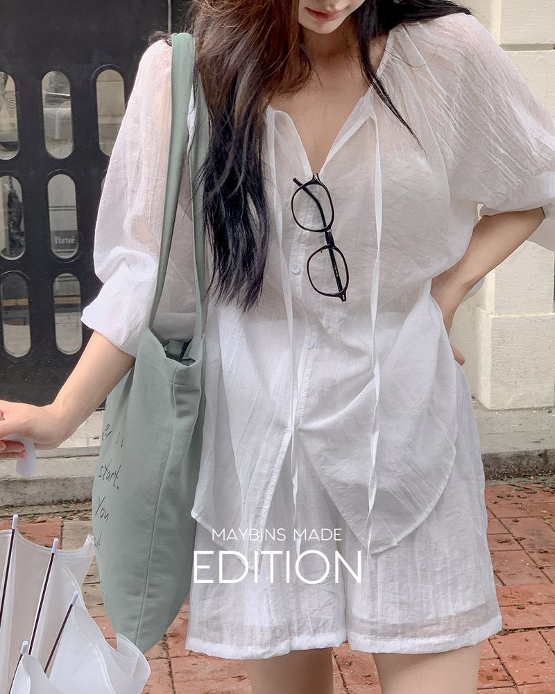 MADE. Live blouse & short pants set