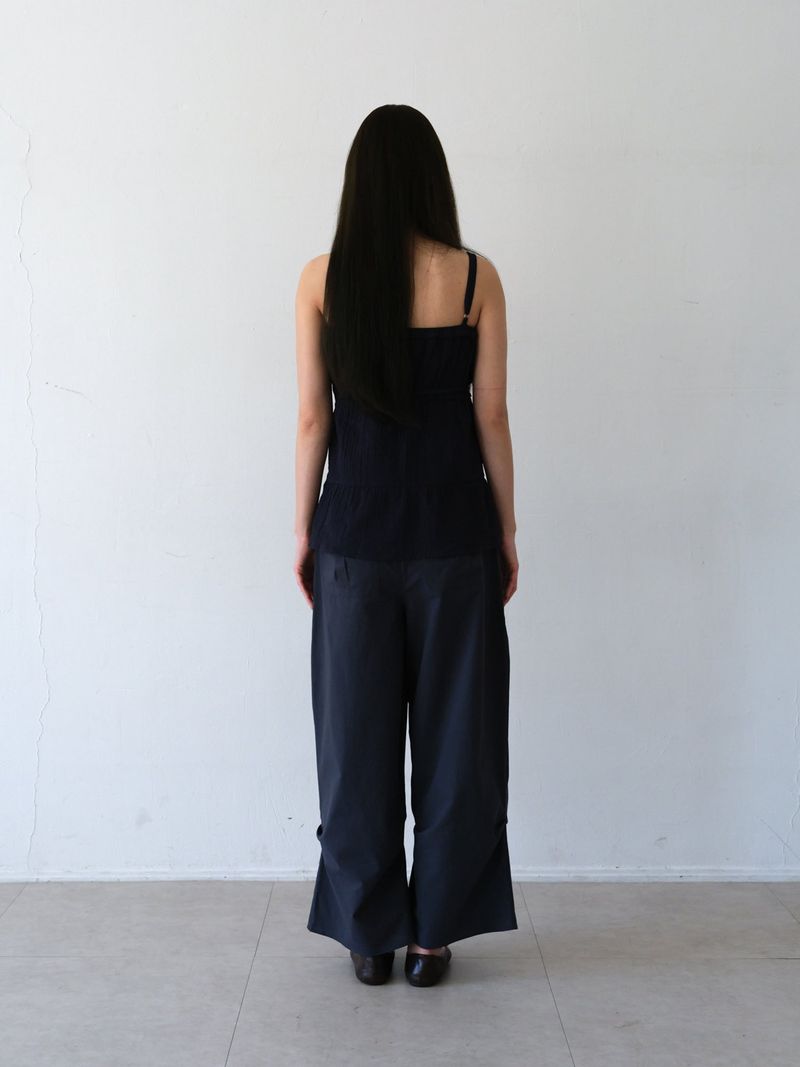 Boho Shirring Sleeveless (Navy)