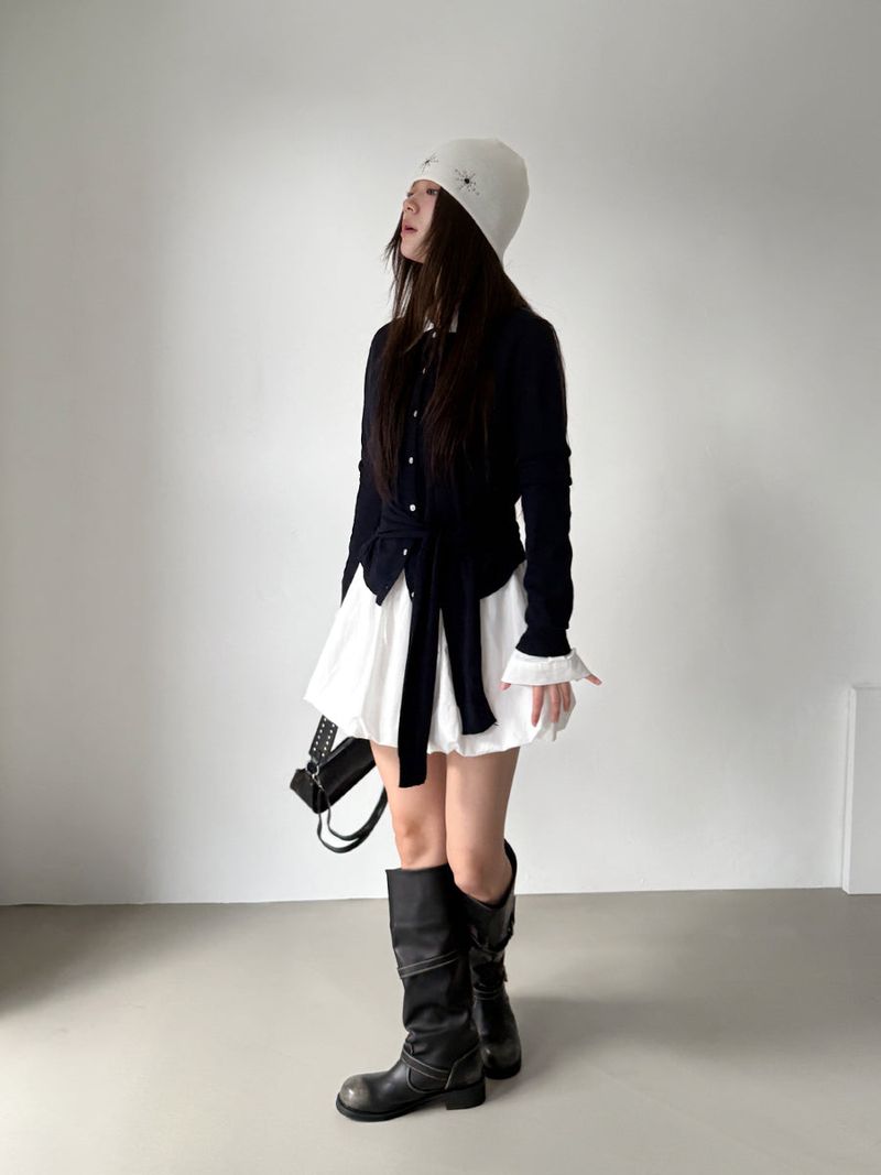 washed long boots ( soft type)