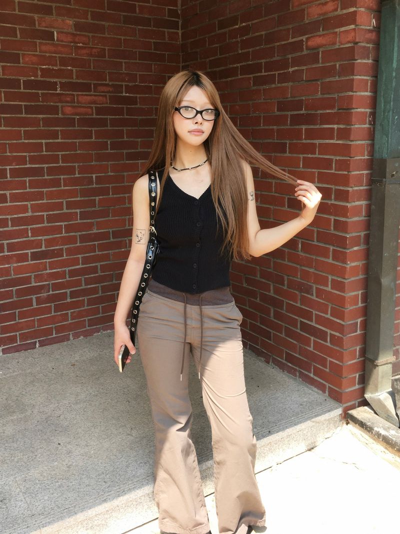 Maxi-Mix Bootcut string Elastic-Waist Pants (3c)