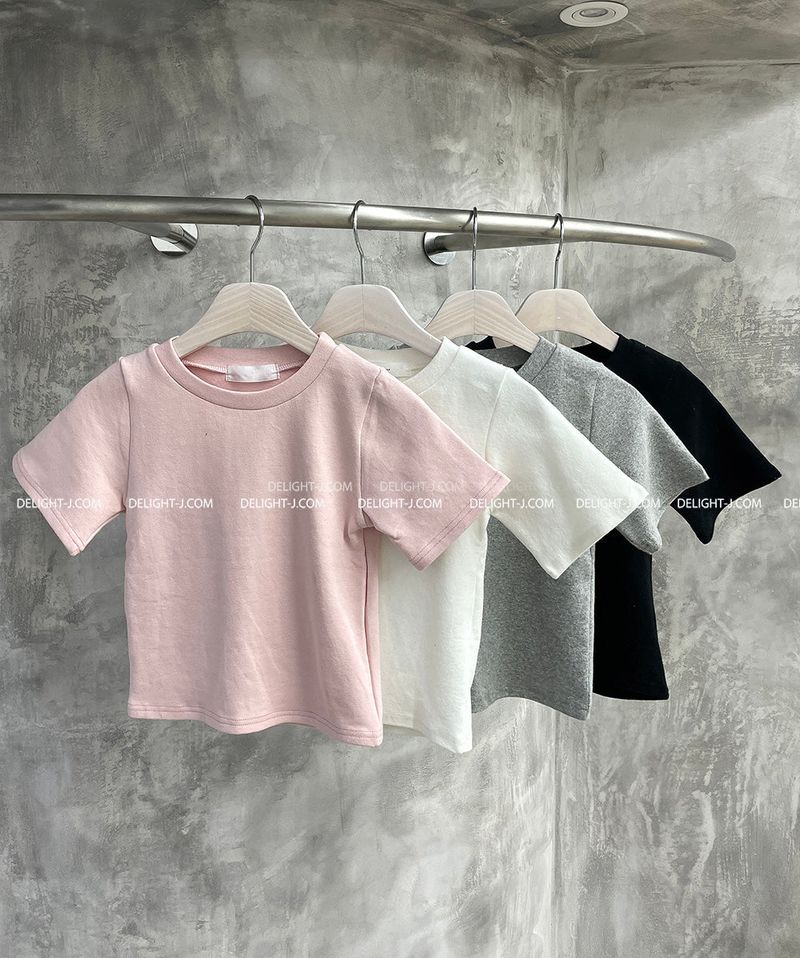 Warm Napping Cropped Short-Sleeved T-Shirt