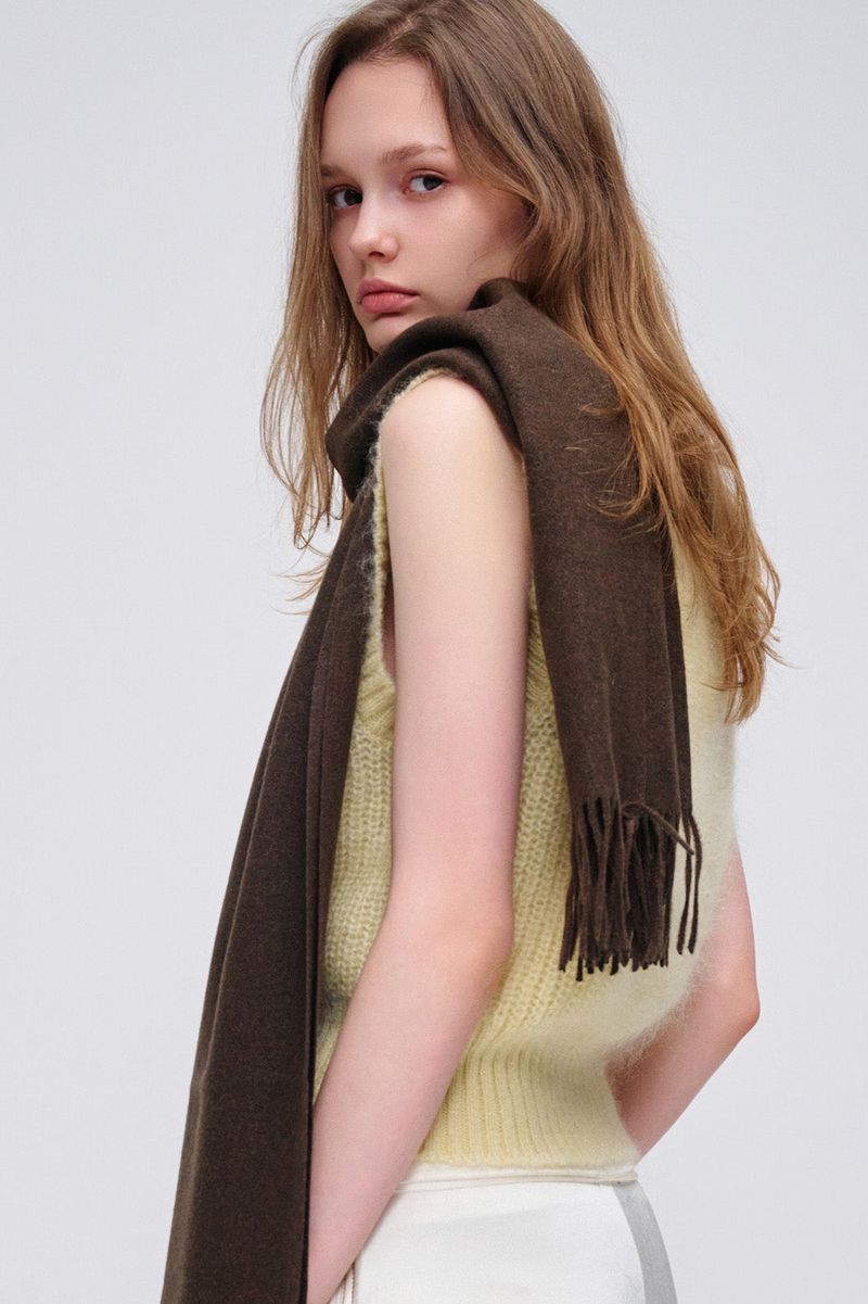 MARIEBEAR muffler_darkbrown