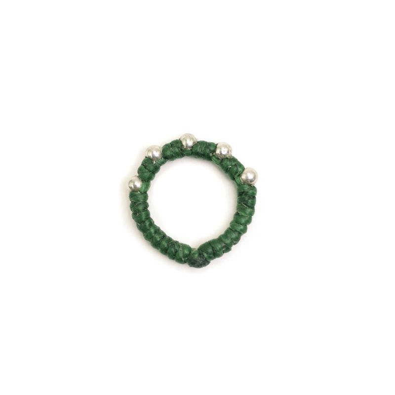 [CCNMADE] PARAFFIN 5 Silver Ring (Green)