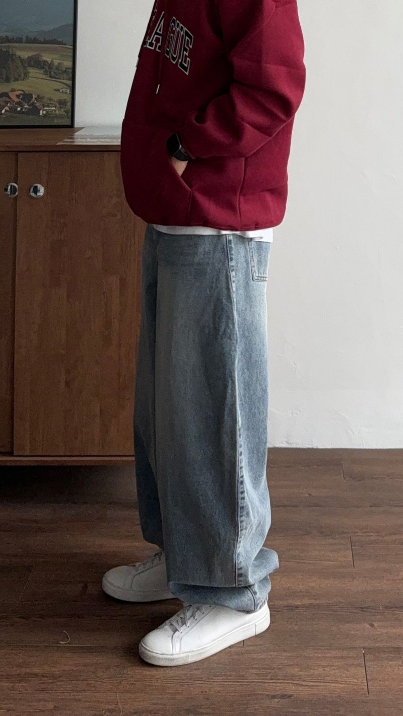 Natural balloon denim pants (3color)