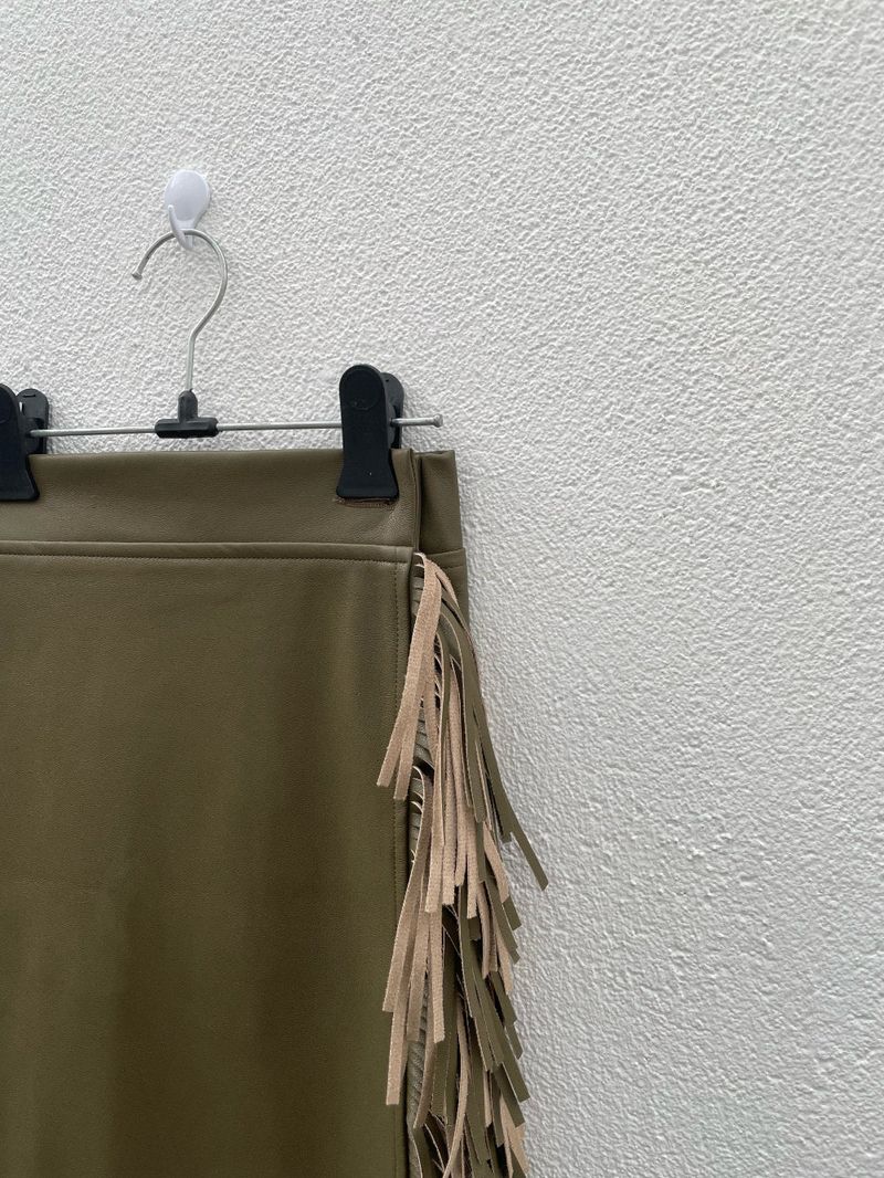 Tassel Leather Wrap Set(outer&skirt)