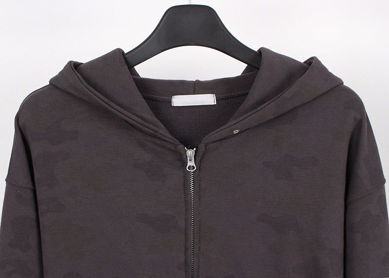 CAMO HOOD ZIP-UP