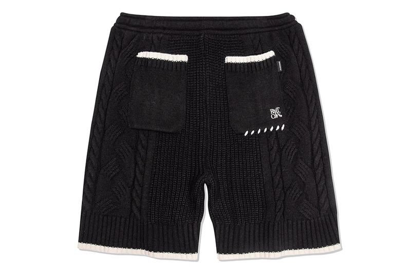 CABLE KNIT WIDE HALF PANTS