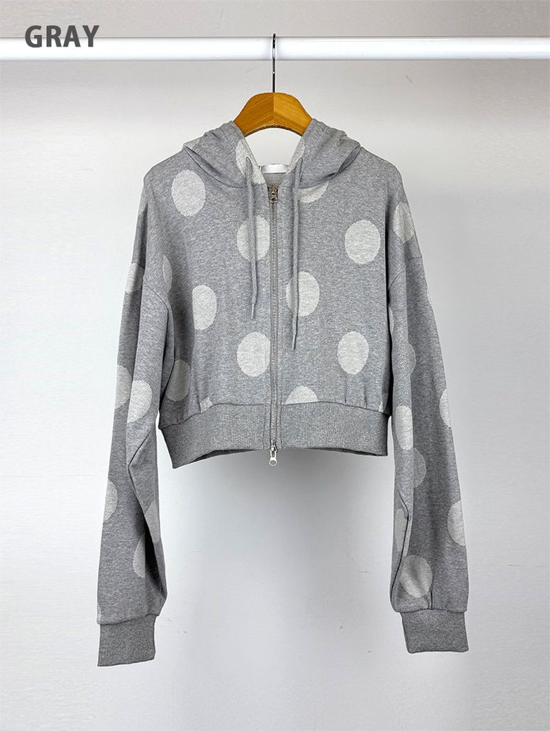 DOT HOOD ZIP-UP (2C)