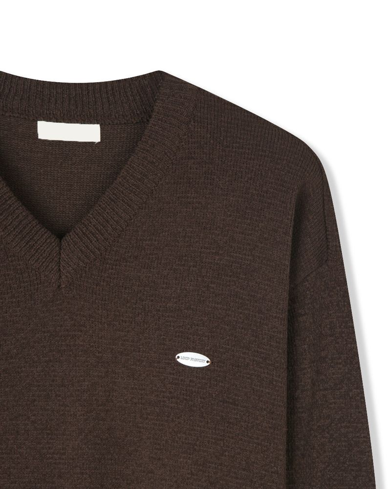 Seron V-Neck Patch Knit