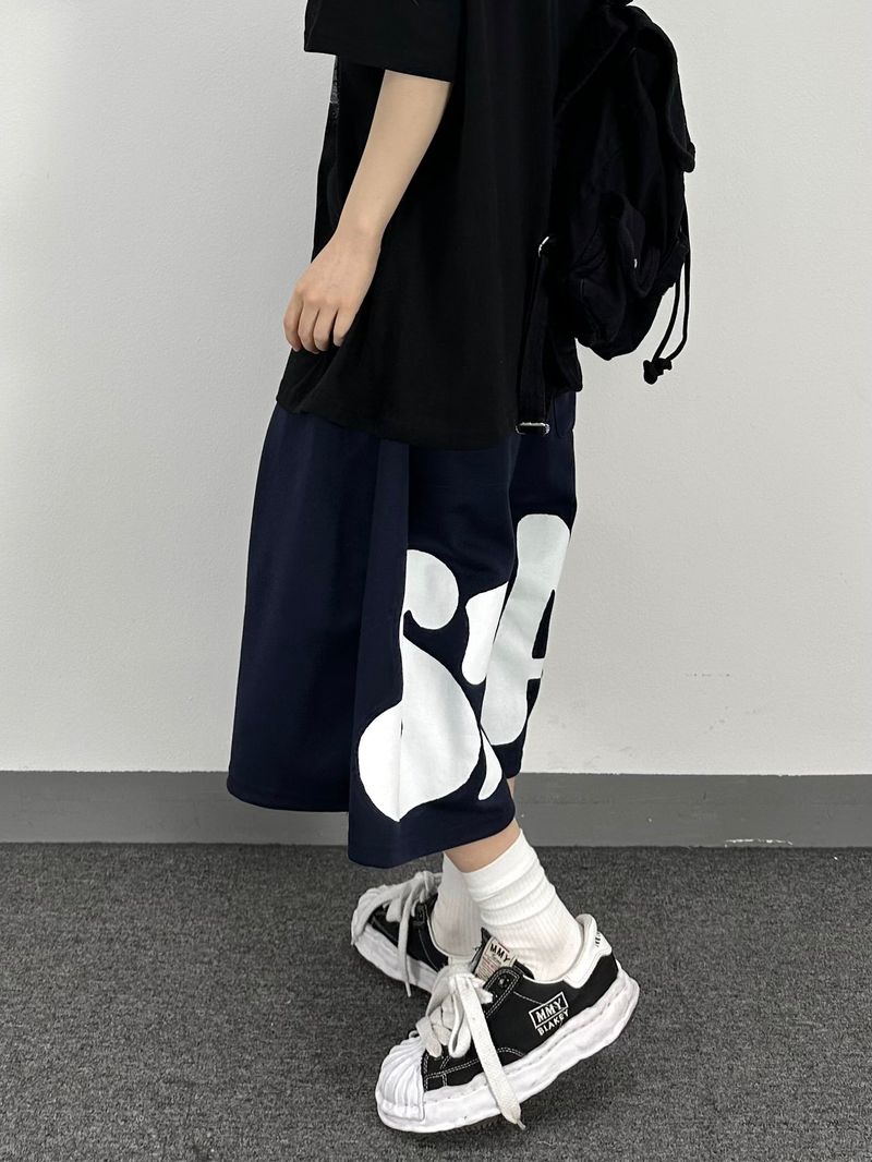 big typo sweat bermuda pants