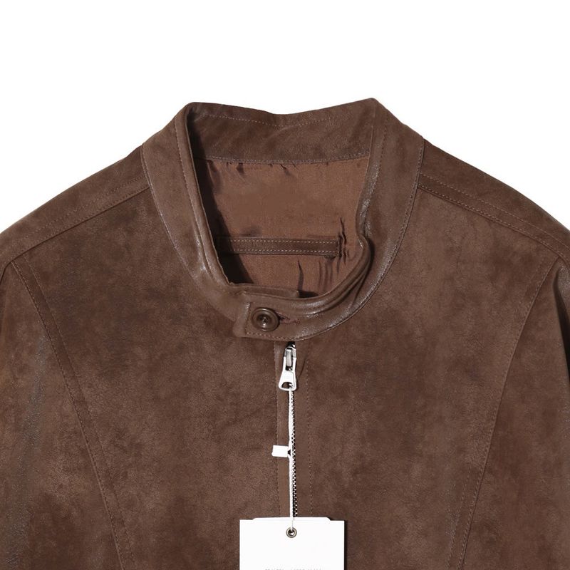 LMN Aaron Leather Oversized Fit China Jacket (2color)