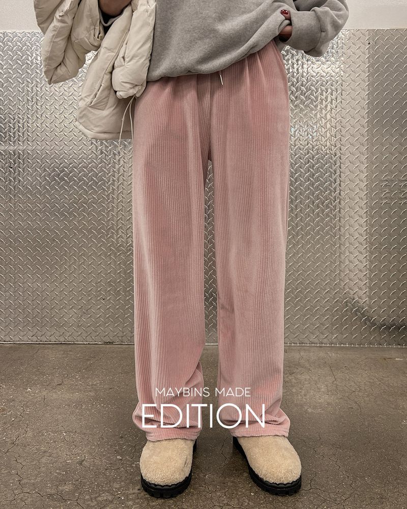 【MADE】 Banding wide pants