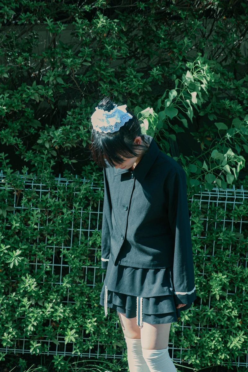 gater tiered skirt(black)