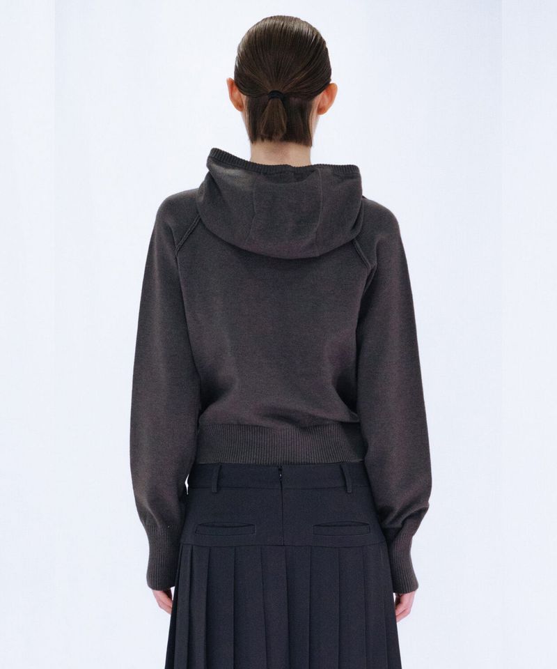 KNIT HOODIE TOP