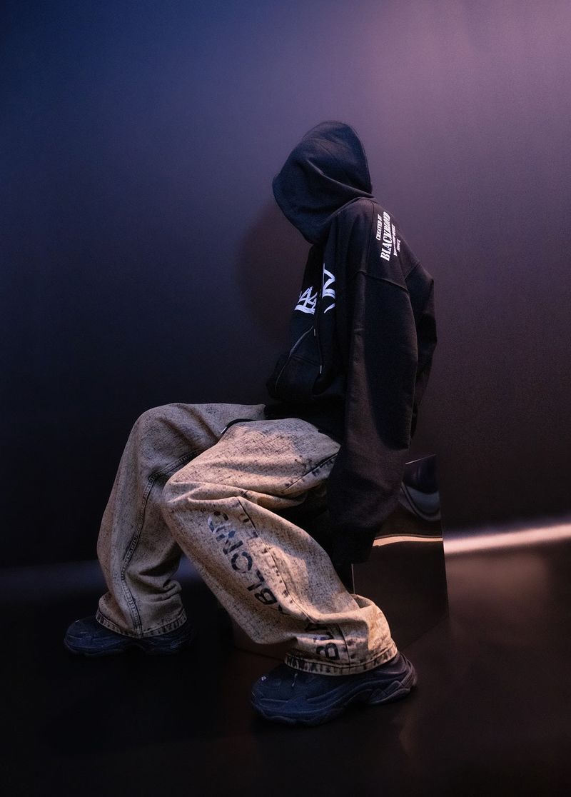 BBD Arrow Graffiti Logo Zip Up Hood Jacket (Black)