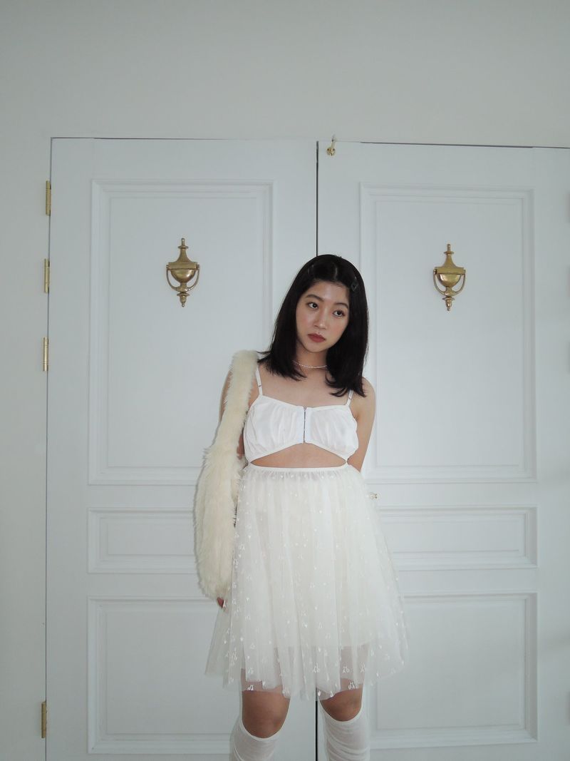 SHASHA TULLE DRESS _WHITE