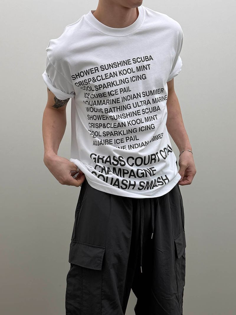 Summer lettering half t-shirts(3color)