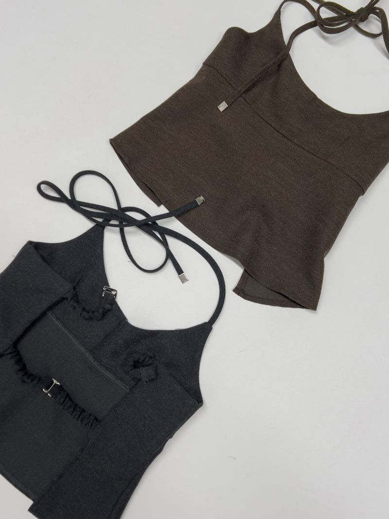 [Setup Available] Pepper Halter Neck Layered Bustier