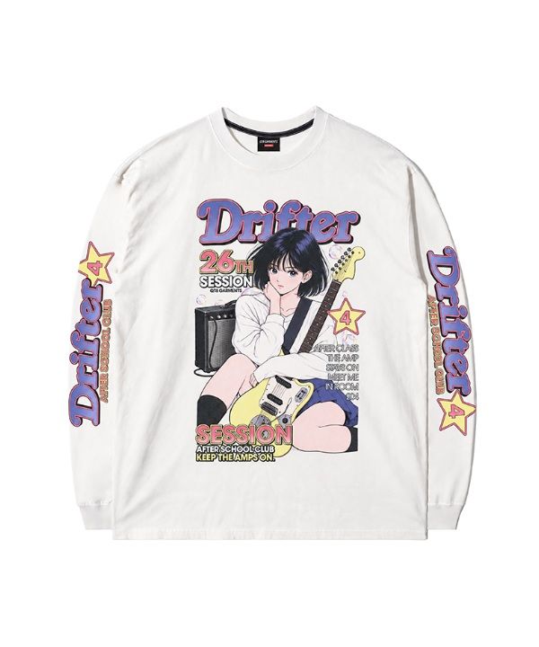 QT8 GARMENTS（キューティーエイトガーメント）の「MF ドリフター ウォッシュド ロングスリーブ (Ivory)（トップス）」