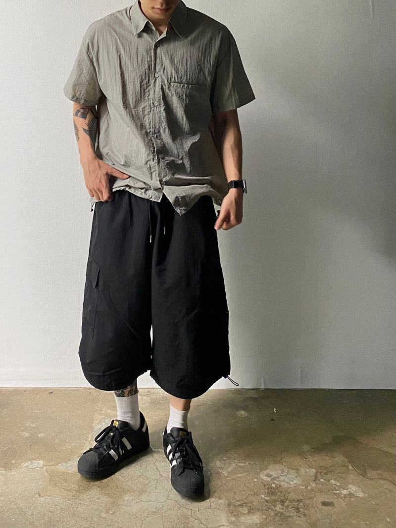 String Nylon Short Sleeve Shirt 4C