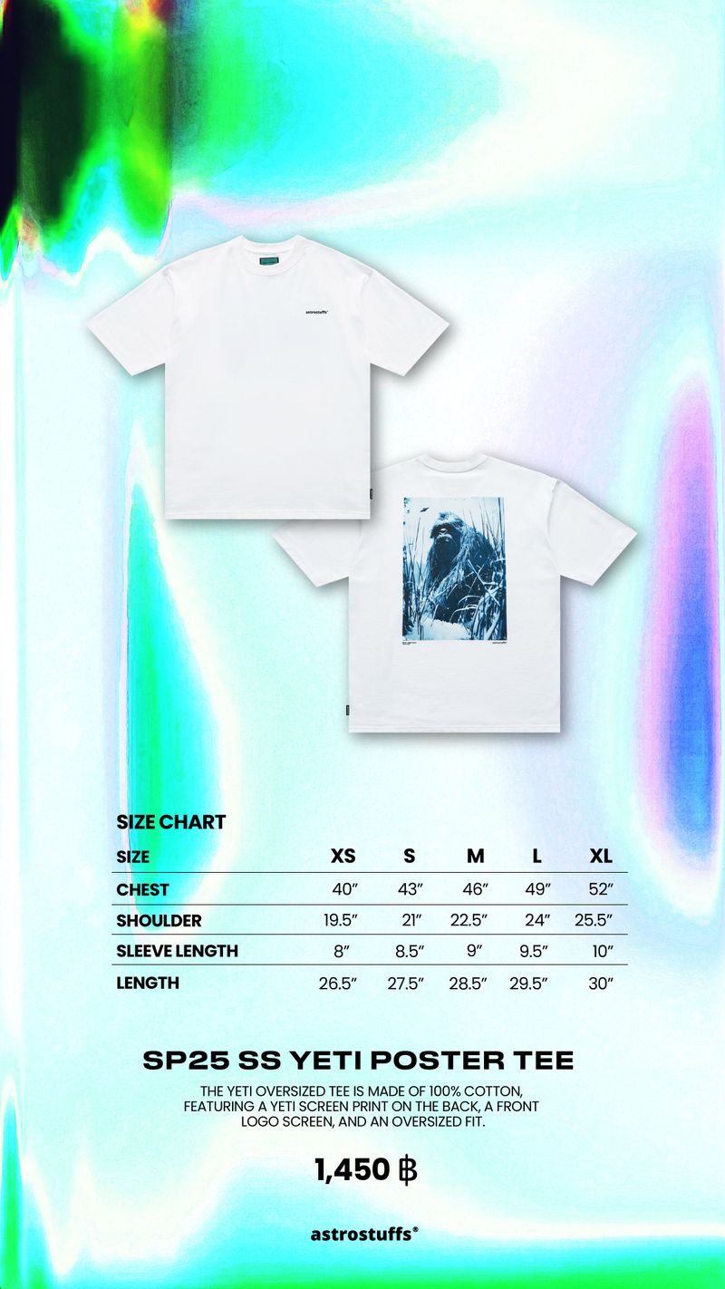 SP25 SS イエティポスターTシャツ (ホワイト)