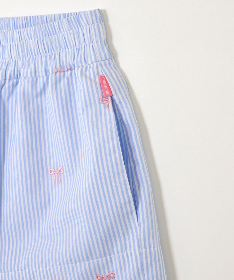 STRIPE RIBBON SHORTS BLUE