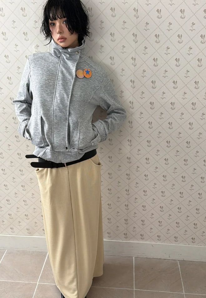 BELT-LOOP MAXI SKIRT