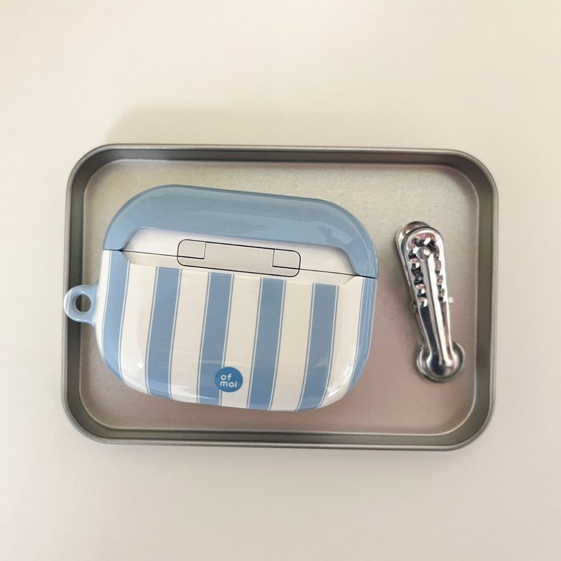 cloud stripe glossy hard airpods case
