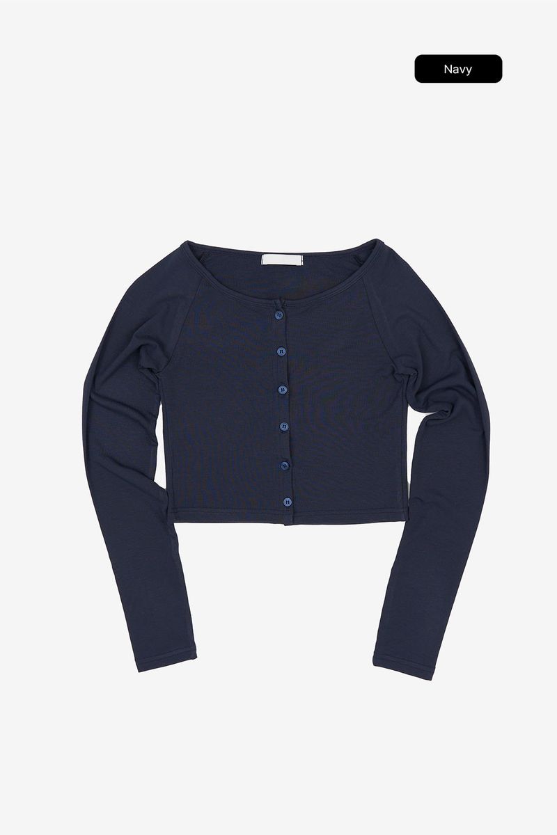 Lorric cropped button tee