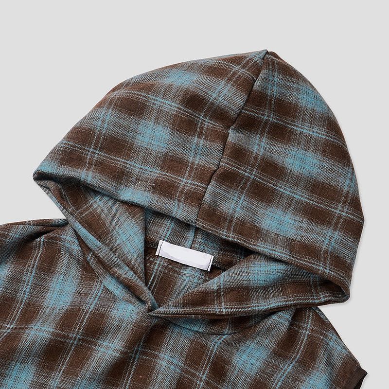 No.1263 D check hood VEST