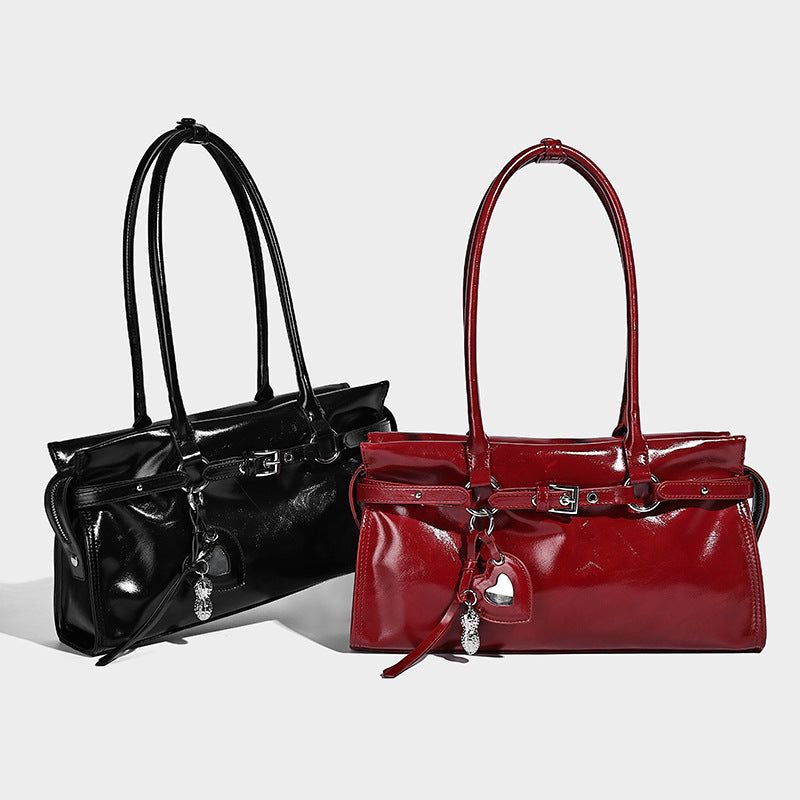 La mode MAQI（ラ モード マキ）の「High Quality Chic Look Heart Keyring Buckle Baguette Shoulder Bag（Bags）」