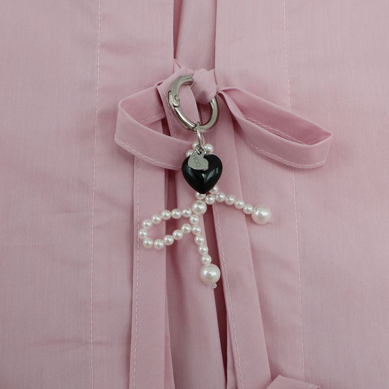 ribbon keyring - black.