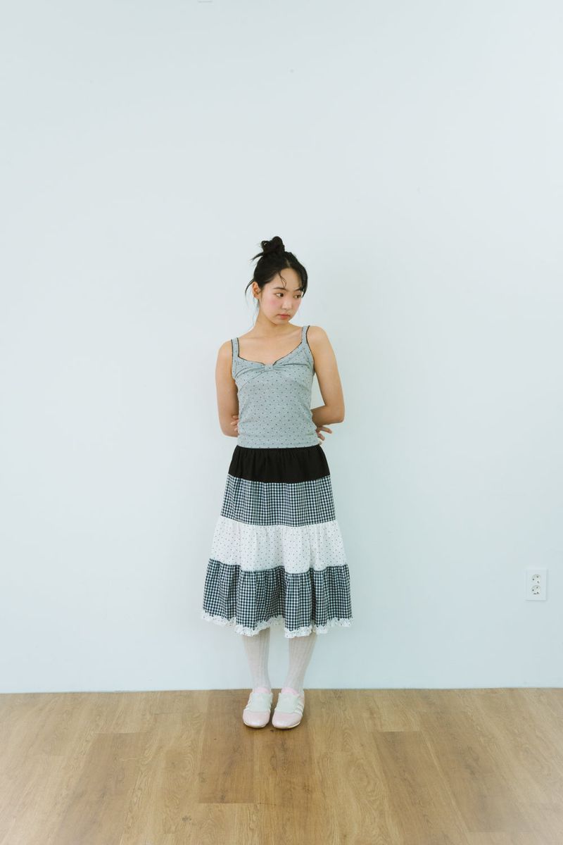 POWDER COTTON CANCAN SKIRT