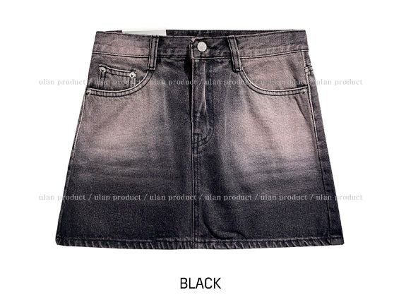 Gra Washing Denim Mini Skirt