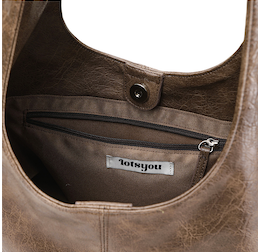Heather Big Hobo Bag Brown