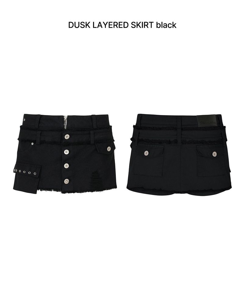 DUSK LAYERED SKIRT black