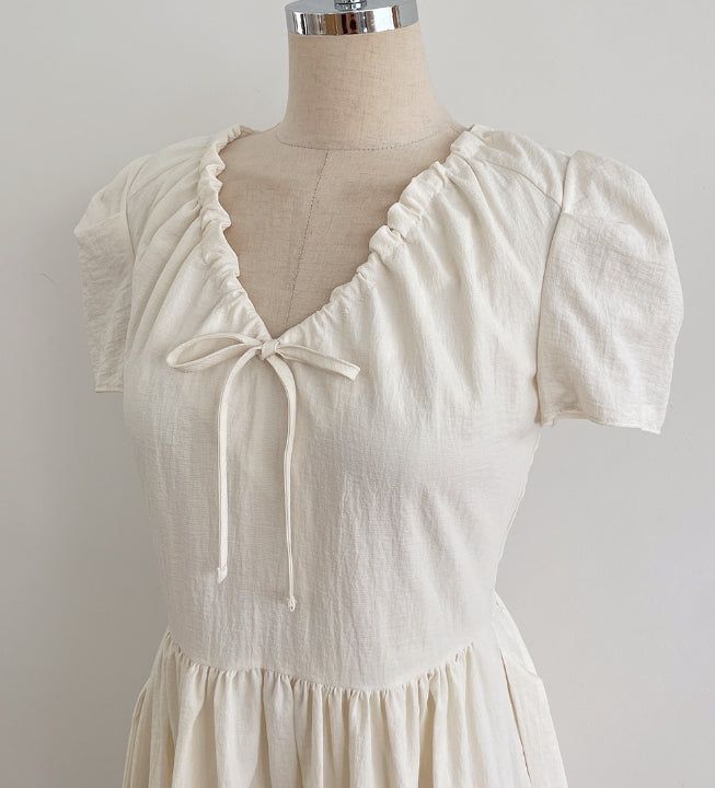 Cossel Ribbon String Flared Long One Piece