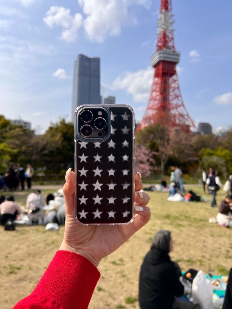 [BLACK] WHITE STARRR Jell Hard Case / TREEFORFIVE345