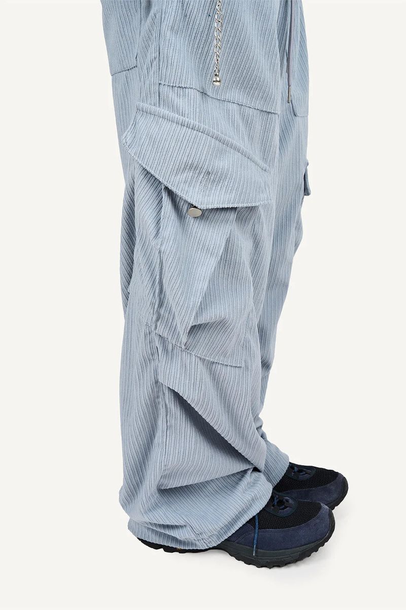 Corduroy big pocket cargo pants