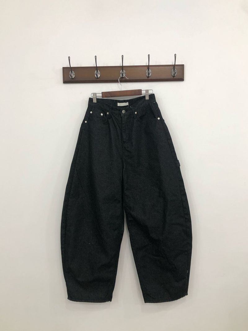 Stud Cross Wide Denim Pants